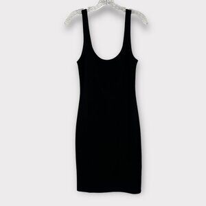 Revolve BLQ Womens Black Tank Dress Sleeveless Bodycon Sheath Scoop Neck size L